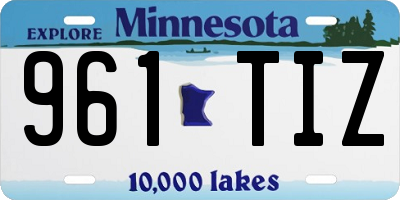 MN license plate 961TIZ