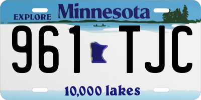 MN license plate 961TJC