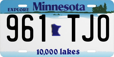 MN license plate 961TJO