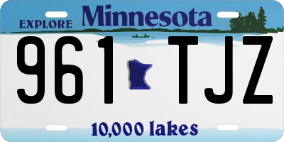 MN license plate 961TJZ
