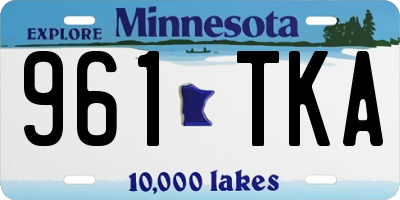 MN license plate 961TKA