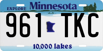 MN license plate 961TKC