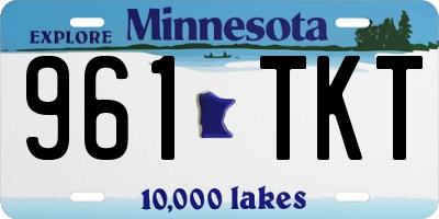 MN license plate 961TKT