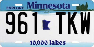 MN license plate 961TKW