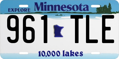 MN license plate 961TLE