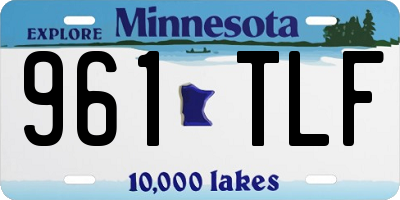MN license plate 961TLF