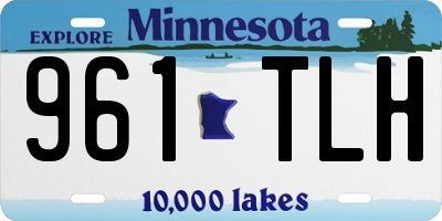MN license plate 961TLH