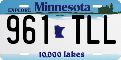 MN license plate 961TLL