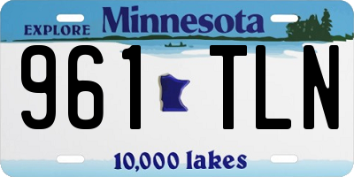 MN license plate 961TLN