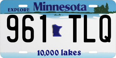 MN license plate 961TLQ