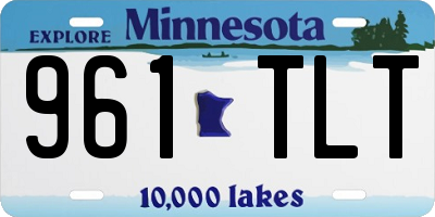 MN license plate 961TLT