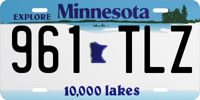 MN license plate 961TLZ