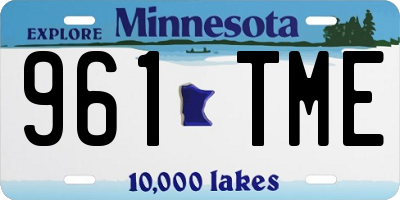 MN license plate 961TME