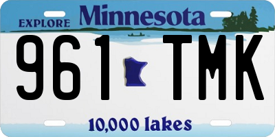 MN license plate 961TMK