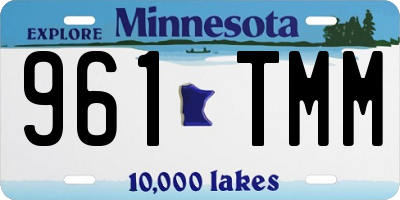MN license plate 961TMM
