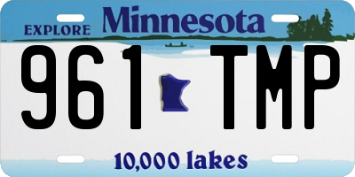 MN license plate 961TMP
