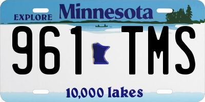 MN license plate 961TMS