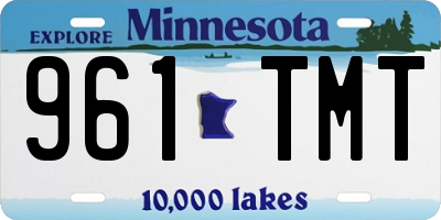 MN license plate 961TMT