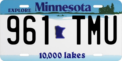 MN license plate 961TMU