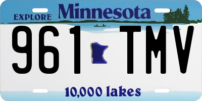 MN license plate 961TMV