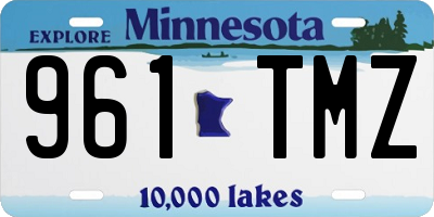 MN license plate 961TMZ