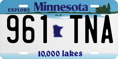 MN license plate 961TNA