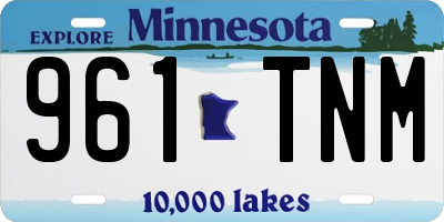 MN license plate 961TNM
