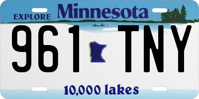 MN license plate 961TNY