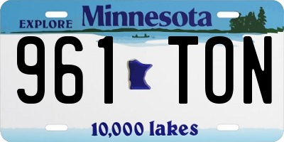 MN license plate 961TON