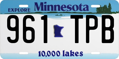 MN license plate 961TPB