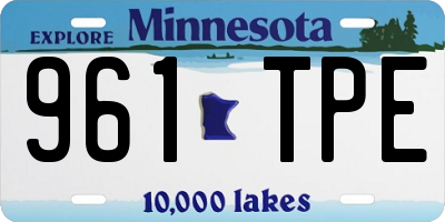 MN license plate 961TPE