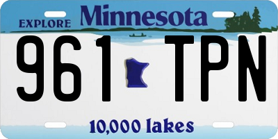 MN license plate 961TPN