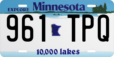 MN license plate 961TPQ