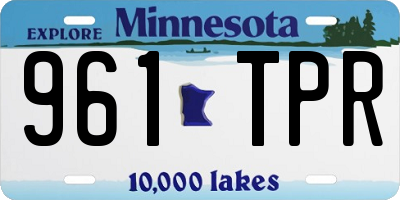 MN license plate 961TPR