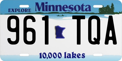 MN license plate 961TQA