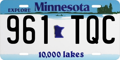 MN license plate 961TQC