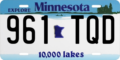 MN license plate 961TQD