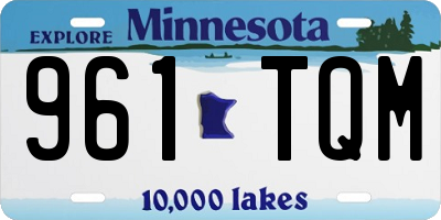 MN license plate 961TQM