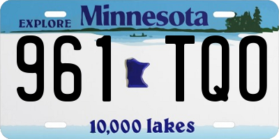 MN license plate 961TQO