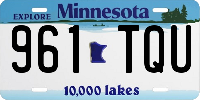 MN license plate 961TQU