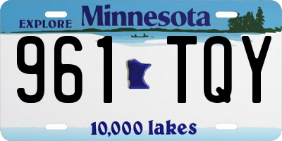MN license plate 961TQY