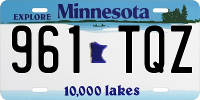 MN license plate 961TQZ