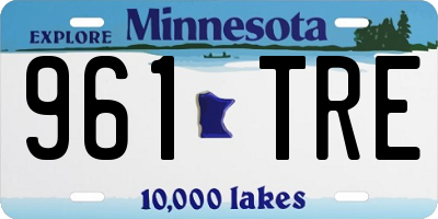 MN license plate 961TRE