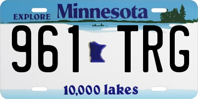 MN license plate 961TRG