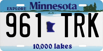 MN license plate 961TRK