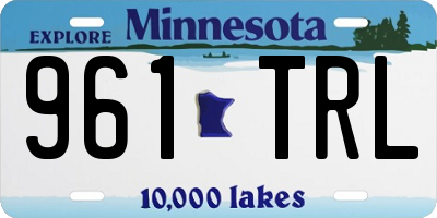 MN license plate 961TRL