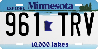 MN license plate 961TRV