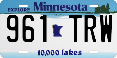 MN license plate 961TRW