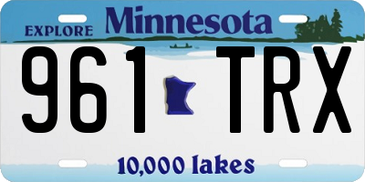 MN license plate 961TRX