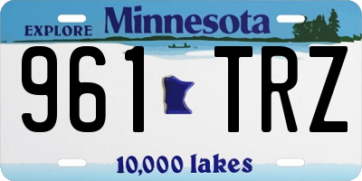 MN license plate 961TRZ